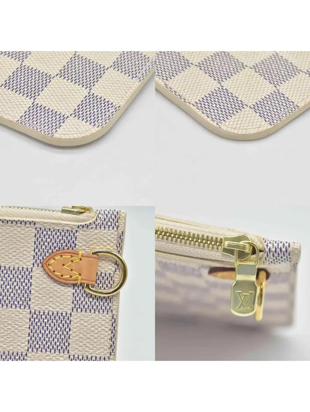 Louis Vuitton Damier Azur Neverfull GM MM Pochette FL2114